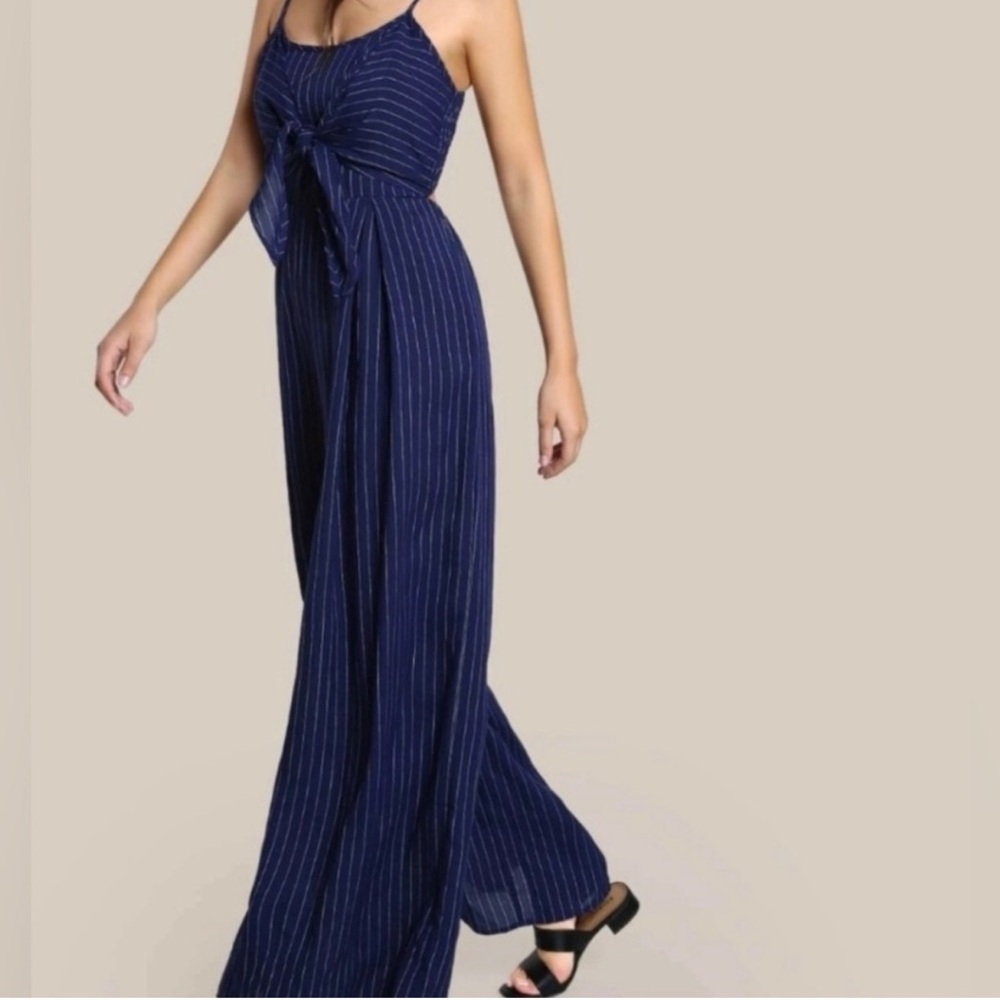 pin stripe jumpsuit